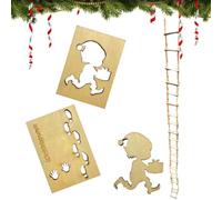 VYNZOR Kit Decorazione Natale con Stencil per Elf i, 4 Modelli di Impronte e Sagome Riusabili, Idea Regalo Creativa per Bambini, Addobbi per Interni e Calze della Befana, Magia del Natale