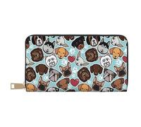 VYONNE Carino cane lungo pochette in ecopelle chic elegante portafogli da donna per donne moderne grande capacità porta carte e tasche organizer borsa durevole borsa per i viaggi di tutti i giorni,