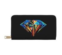 VYONNE Galaxy Diamond, pochette lunga in finta pelle, chic ed elegante, da donna, con porta carte di credito e tasche organizer, borsa resistente per i viaggi di tutti i giorni, bianco, Taglia unica