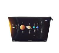 Vyonne Plant System Jupiter - Beauty case da viaggio in pelle, resistente, per trucchi e articoli da toeletta, Argento, Taglia unica