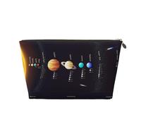 Vyonne Plant System Jupiter - Beauty case da viaggio in pelle, resistente, per trucchi e articoli da toeletta, Oro, Taglia unica