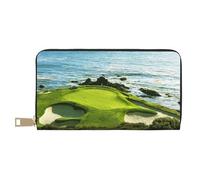 VYONNE Pochette lunga da donna in finta pelle con campo da golf da spiaggia, elegante e alla moda, porta carte di grande capacità e tasche organizer per borse resistenti per i viaggi di tutti i