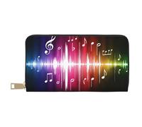 VYONNE Pochette lunga in ecopelle con note musicali, eleganti e alla moda, portafogli da donna moderne, grande capacità, porta carte e tasche organizer, borsa resistente per i viaggi di tutti i