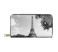 VYONNE Pochette lunga in ecopelle con Torre Eiffel, elegante e alla moda, portafogli da donna moderne, grande capacità, porta carte e tasche organizer, borsa resistente per i viaggi di tutti i giorni,