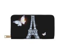 VYONNE Pochette lunga in ecopelle con Torre Eiffel, elegante e alla moda, portafogli da donna moderne, grande capacità, porta carte e tasche organizer, borsa resistente per i viaggi di tutti i giorni,