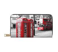 VYONNE Portafogli da donna lunghi in finta pelle per cabina telefonica chic ed elegante per donne moderne, grande capacità, tasche organizer e borsa resistente, borsa per i viaggi di tutti i giorni,