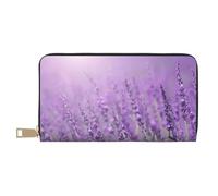 VYONNE Romantico viola lavanda lunga pochette in ecopelle chic elegante portafogli da donna per donne moderne grande capacità porta carte e tasche organizer borsa resistente per i viaggi di tutti i