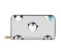 VYONNE Simpatico pinguino lungo pochette in ecopelle chic elegante portafoglio da donna per donne moderne grande capacità porta carte e tasche organizer borsa resistente per i viaggi di tutti i