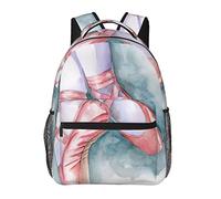VYONNE Zaino da scuola per ballerina di danza classica, casual, per ragazze e ragazzi, zaino da viaggio, leggero, borsa da lavoro per uomo e donna, zaino casual da picnic, Nero , Taglia unica