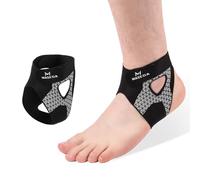 Vyranut Cavigliera Sportiva 2 Pezzi - Supporto Elastica in Nylon Traspirante con Doppia Fascia Regolabile a U - Unisex, per Corsa, Calcio, Fitness, Trekking, Recupero Articolare - XL