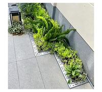 Vyrata Canale di drenaggio for terrazza della Piscina, Larghezza 3,5 5 7 10 15 cm, Kit di drenaggio for Trincea in Cemento for Esterni con griglia(W10cm/3.9inxH4cm/1.6in)