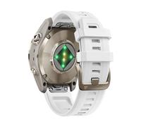 VYSLZ Per Garmin Fenix 7S 6S 5S Cinturino da 20 mm Bracciale per Fenix 7s Pro 6s Pro 5s Plus Mk2s Mk3 Mk3i Fibbia oro chiaro Cinturini da polso in silicone di ricambio rapido(White)