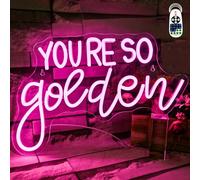 VYXIN Sei Così Dorata Luce al Neon da Parete Decorativa, Segno al Neon con Lettere Luminose Regolabili per Stanza, Bar, Camera da Letto, Festa, Festa di Compleanno, Segnaletica per Bar, Pub, Club