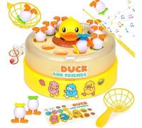 Vyzio Gioco di cattura interattivo in volo CATCHDUCK - divertente gioco di cattura per bambini dai 3 anni in su, favorisce la coordinazione e la reazione, gioco adatto alla famiglia con rete e anatre