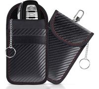 VYZUTR 2 Pack Borsa per Chiavi, Portachiavi Auto Antifurto per Protezione Chiave Auto Custodia Keyless Blocker Protezione Antifurto per Custodia Protettiva, 100% Blocca i Segnali delle Auto