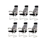 Vzhrvd Sedia per computer, sedia da ufficio con schienale e braccioli, sedia classica per sale conferenze, sale di formazione e home office (6 pezzi)
