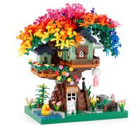 Vziimo Cherry Blossom Bonsai Tree Building Set Ideas Rainbow Treehouse Set for Adults 1528 PCS Mirco Bricks Collectible Creative for Teens