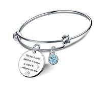 VZIUYTRE Bracciale Donna Pendente con Incisione Se hai il sole dentro il cuore, il cielo è sempre sereno Bracciale Ispirazione Regolabile Regali