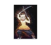 VZRSQZK Poster decorativo da parete a tema anime Demon Slayer Mouth Hei Inosuke, stampa artistica da parete su tela, poster decorativo moderno per camera da letto, per camera da letto, 20 x 30 cm
