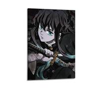 VZRSQZK Poster decorativo da parete a tema anime Demon Slayer Muichiro, stampa artistica su tela, poster decorativo moderno per camera da letto, 20 x 30 cm