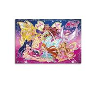VZRSQZK Poster decorativo da parete a tema anime Winx Club, stampa artistica su tela, poster decorativo moderno, per camera da letto, per camera da letto, 40 x 60 cm