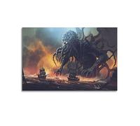 VZRSQZK Poster decorativo da parete con Cthulhu Mythos, stampa moderna su tela, poster decorativo per camera da letto, 20 x 30 cm