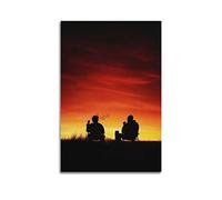 VZRSQZK Poster decorativo da parete su tela con film Breaking Bad Walter Jesse al tramonto, poster decorativo da parete e stampa artistica moderna per la camera da letto della famiglia (20 x 30 cm)