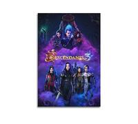 VZRSQZK Poster decorativo da parete su tela, motivo: Descendants, 3 poster, stampa artistica moderna, per camera da letto, 30 x 45 cm