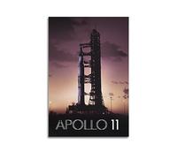 VZRSQZK Poster decorativo da parete su tela, motivo: missione spaziale, Apollo 11, poster decorativo moderno per camera da letto, 50 x 75 cm