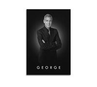VZRSQZK Poster decorativo su tela, con attore cinematografico, George Clooney, poster decorativo da parete e immagine artistica con stampa moderna, poster decorativo per camera da letto, 50 x 75 cm