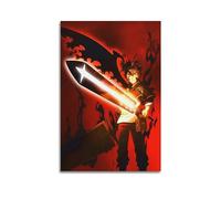 VZRSQZK Poster decorativo su tela con manga dell'anime Black Clover Asta, poster decorativo da parete su tela, poster decorativo per camera da letto e camera da letto, 40 x 60 cm
