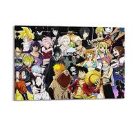 VZRSQZK Poster decorativo su tela, motivo: anime One Piece, poster decorativo da parete e immagine artistica con stampa moderna, poster decorativo per camera da letto, 40 x 60 cm