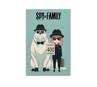 VZRSQZK Poster decorativo su tela, motivo: anime Spy X Family Anya Forger, poster decorativo da parete e stampa artistica moderna per la camera da letto della famiglia (40 x 60 cm)