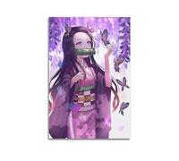 VZRSQZK Poster decorativo su tela, motivo: Demon Slayer Blade of Kamado Nezuko, motivo anime giapponese, poster decorativo da parete, poster decorativo per camera da letto, 40 x 60 cm