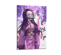 VZRSQZK Poster decorativo su tela, motivo: Demon Slayer Blade of Kamado Nezuko, stampa artistica da parete, poster decorativo per camera da letto, 20 x 30 cm