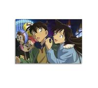 VZTTSVHE Poster su tela, motivo: Detective Conan Kudou, Shinichi e Mouri Ran, decorazione artistica da parete per soggiorno e camera da letto, 40 x 60 cm, senza cornice