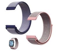 VZU 2 cinturini in nylon da 22 mm, compatibili con Samsung Galaxy Watch 6 46 mm/Gear2 R380/Gear 2 Neo R381/Live R382/R800/Gear S3/Amazfit/Huawei Watch GT 42 mm 46 mm/GT2 Pro per uomo e donna, Eine