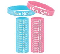 VZU 30 bracciali in silicone di genere Reveal, Team Boy o Team Girl, accessori per baby shower, Gender Reveal Party Decor, blu e rosa