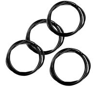 VZU 4 lacci per scarpe con chiusura a vite, per chiusura BOA per fissaggio BOA, corda in acciaio, lacci in gomma, nero, compatibili con Engelbert Strauss Shimano, 140 cm