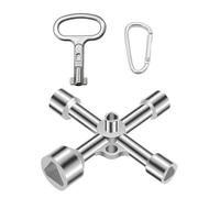 VZU Chiave triangolare, 7/10/12/13/18 mm, set di chiavi triangolari, 4 vie, 5 dimensioni, chiavi a croce per viti triangolari, valvole triangolari, per alloggiamento elettrico, cassonetti, lampioni