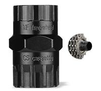 VZU Estrattore per corona dentata, 2 in 1 e estrattore corona dentata per bicicletta, in acciaio al carbonio temprato, cromato, compatibile con Shimano, SRAM, Sun Race, Sun Tour, 12 denti