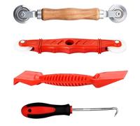 VZU Set di 4 pezzi di estrattori per montone, setaccio per finestra, spline roller, spline roller con ruote in nylon, ganci in gomma, per finestre a setaccio, zanzariera, protezione dagli insetti,