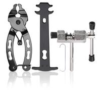 VZU Set di 4 rivetti per catena della bicicletta, set di attrezzi per catena della bicicletta, pinza portatile con gancio per catena, calibro della catena, rivetto per catena per bici da strada