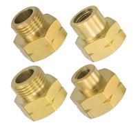 VZU Set di adattatori per bombole di gas, 4 pezzi, per il collegamento di regolatori di pressione a bombole di gas straniere, adattatore gas in ottone Europa, numerato D1-D4