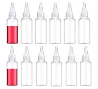 VZUHSW Bottiglie di plastica e Bottiglie da spremere per condimenti, in plastica Non tossica, 12pcs da 20ml e 15ml, erogatori contagocce per liquidi e lozioni, per da Viaggio