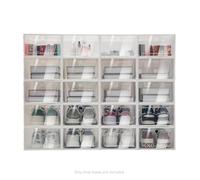 VZXATYOP Armadietto Pieghevole In Plastica Per La Conservazione Delle Scarpe Scatola Impilabile Per L'organizzazione Di Scarponi E Scarpe Da Ginnastica(20 Pack)