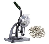 VZXATYOP Kit di Pressatura for Occhielli Semiautomatico con 1000 Pezzi di Occhielli da 10/12mm Punzonatrice for Occhielli Portatile for Teloni in Tessuto Striscioni E Artigianato Fai-da-Te(10MM)