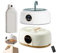 VZXATYOP Macchina Da Stiro Automatica For La Casa 2 In 1 Sistema Di Stiratura Piegatura Indumenti Con Vapore Verticale For Viaggi Appartamenti E Rapida Rimozione Delle Pieghe(Beige+White)