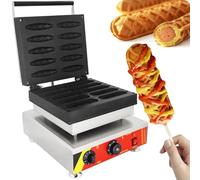 VZXATYOP Macchina for Waffle Commerciale Macchina for Hot Dog elettrica a Dieci Fori Macchina for arrostire Salsicce elettriche for Snack Bar panetterie ristoranti(110V)
