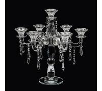 VZXATYOP Portacandele Decorativo A 7 Bracci in Cristallo Acrilico Resistente Ed Elegante Splendido Candelabro Conico for Feste E Riunioni in Casa